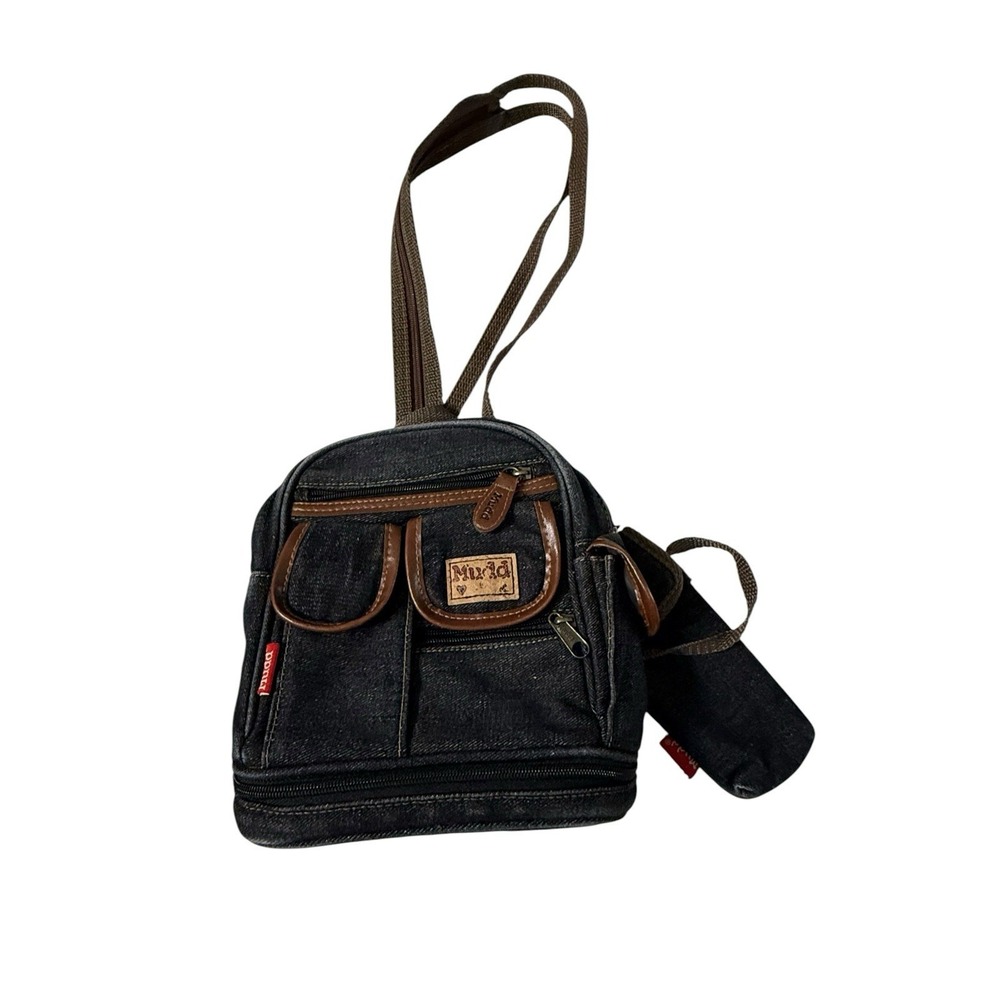 VTG Y2K Mudd Bagz Mini Zip Strap Back pack Utility School Rave Outdoor